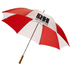 30" Karl-golfsateenvarjo puukahvalla, valkoinen, punainen lisäkuva 1